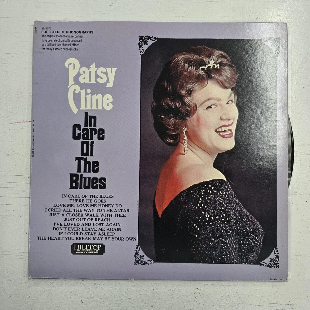 Patsy Cline In Care Of The Blues LP VG+/VG Vintage Vinyl Hilltop JS-6072